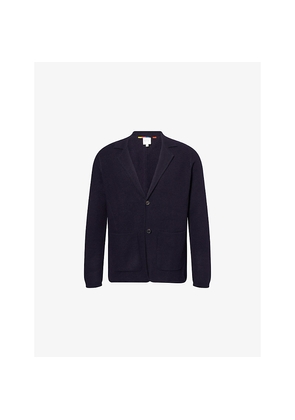 Mens Paul Smith Notched-Lapel Patch-Pocket Wool Cardigan