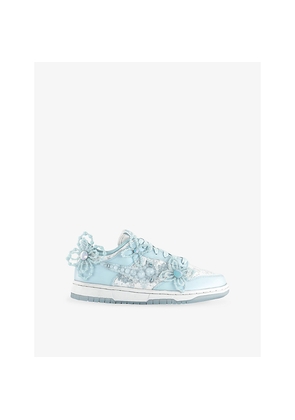 Womens Nike x Susan Fang Dunk Low Faux-Leather Trainers