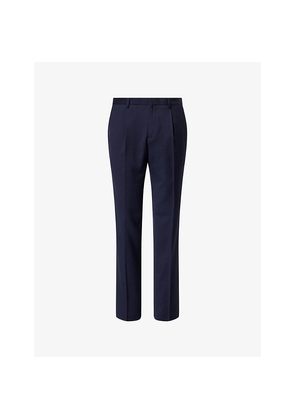 Mens Sunspel Pleated Straight-Leg Wool Trousers