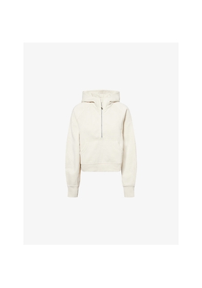 Womens Lululemon Scuba Half-Zip Cotton-Blend Hoody