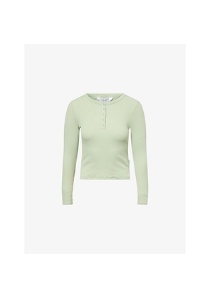 Womens Lounge Underwear Alpine Dreams Ribbed Stretch-Cotton Pyjamas Top