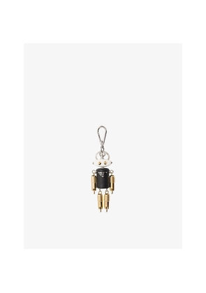 Womens Prada Robot Saffiano Leather Bag Charm