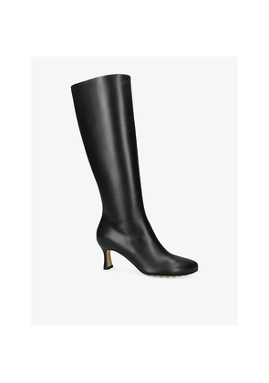 Womens Bottega Veneta Rana Leather Heeled Knee-High Boots