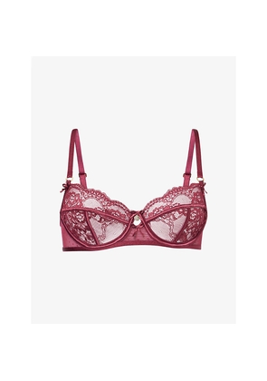 Womens Lounge Underwear Adelyn Balcony Lace Bra