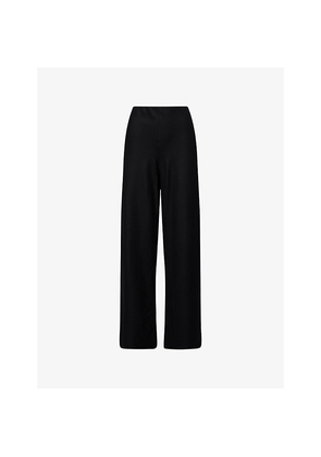 Womens Vince High-Rise Wide-Leg Stretch-Woven Trousers
