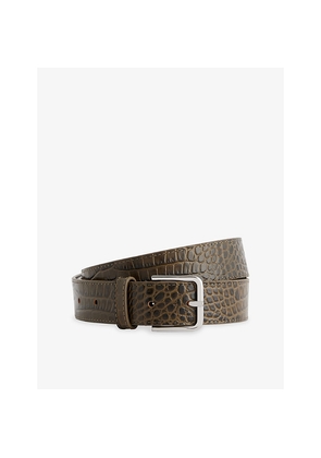 Mens The Frankie Shop Toni Croc-Patent Leather Belt