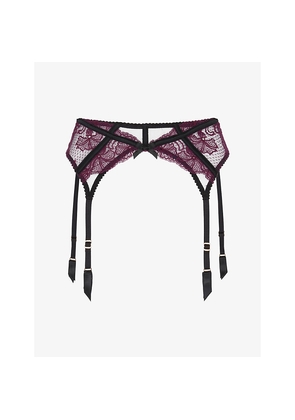 Womens Agent Provocateur Rozlyn Mesh and Lace Suspenders