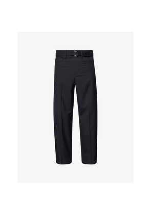 Mens Sacai Classic Straight-Leg Wool-Blend Suiting Pants