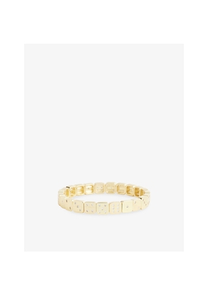 Womens Lisa Gozlan The Dice 18ct Yellow Gold-Plated Brass and Cubic Zirconia Bracelet