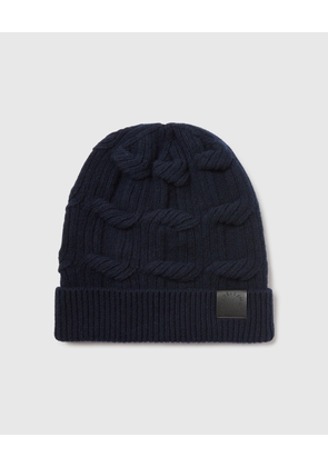 Stella McCartney - Falabella Cable-Knit Beanie, Woman, Navy