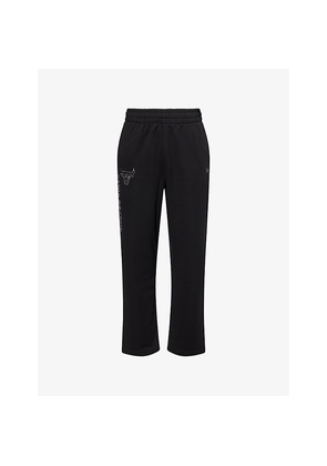 Mens New Era Chicago Bulls Nba Linear Straight-Leg Cotton-Blend Jogging Bottoms