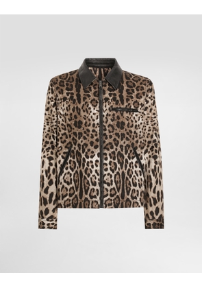 Dolce & Gabbana Cotton Leopard-print Jacket With Tag - Man Coats And Jackets Animal Print 50