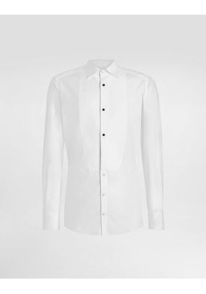 Dolce & Gabbana Cotton Poplin Tuxedo Shirt - Man Shirts Multicolor 41