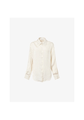 Womens The Frankie Shop Peri Striped Woven Shirt