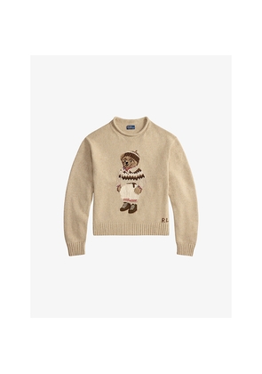 Womens Polo Ralph Lauren Polo Bear Knitted Cotton Jumper