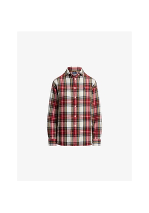 Womens Polo Ralph Lauren Plaid Relaxed-Fit Cotton Shirt