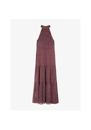 Womens Omnes Romeo Polka-Dot Chiffon Maxi Dress