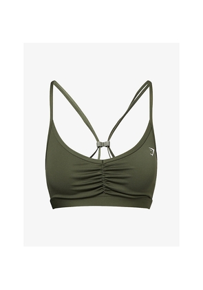 Womens Gymshark Ruched Medium-Support Sports Bra