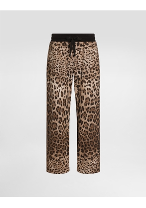 Dolce & Gabbana Stretch Jersey Jogging Pants With Tag - Man Pants And Shorts Animal Print 50