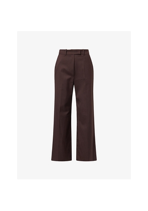 Womens The Frankie Shop Brickell Wide-Leg Woven Trousers