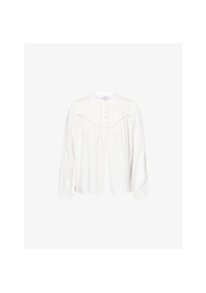 Womens Rails Sunna Puffed-Shoulders Woven Blouse