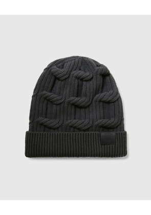 Stella McCartney - Falabella Cable-Knit Beanie, Woman, Dark grey melange