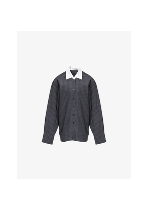 Womens The Frankie Shop Hylan Checked Cotton-Poplin Shirt