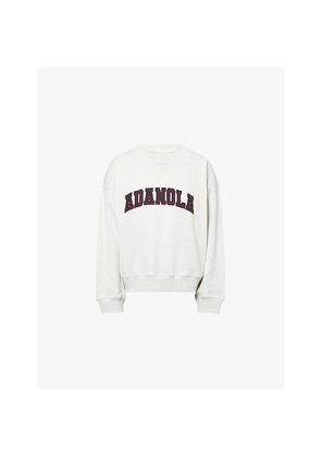 Womens Adanola Varsity Loose-Fit Cotton-Blend Sweatshirt