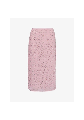 Womens Sister Jane Parade Embellished Woven Midi Skirt