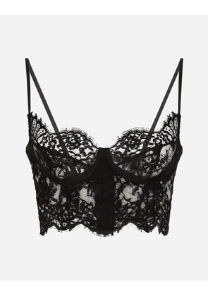 Dolce & Gabbana Lace Balconette Bralette - Woman Underwear Black 3