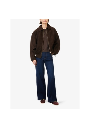 Womens Frame Le Slim Palazzo Wide-Leg Stretch-Denim Blend Jeans