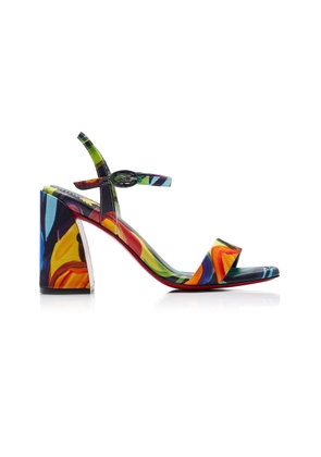 Christian Louboutin Miss Jane 85mm Printed Satin Sandals - Moda Operandi