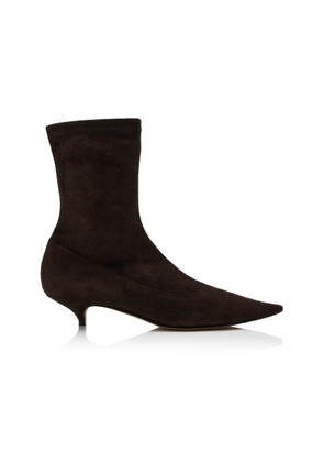 The Row Liisa Suede Booties - Moda Operandi