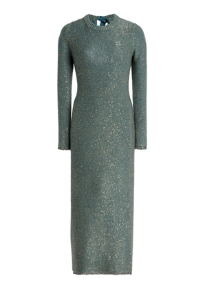 Altuzarra - Exclusive Open-Back Sequined Wool-Blend Knit Midi Dress - Blue - FR 36 - Moda Operandi