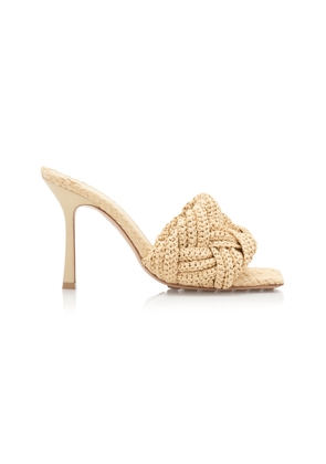 Bottega Veneta Lido Raffia Leather Mule Sandals - Moda Operandi
