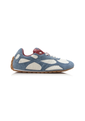 Bottega Veneta Orbit Suede and Mesh Sneakers - Moda Operandi