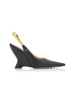 Bottega Veneta Punta Leather Slingback Pumps - Moda Operandi