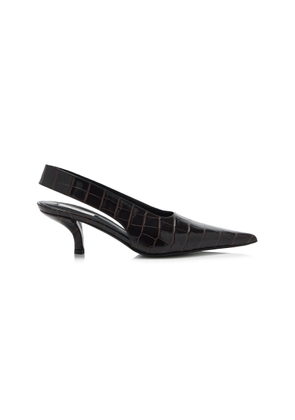 Toteme Classic Croco-Embossed Slingbacks - Moda Operandi