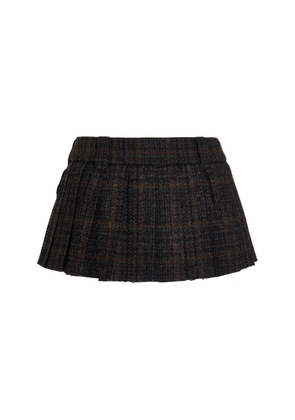Miu Miu Plaid Mini Skirt - Moda Operandi