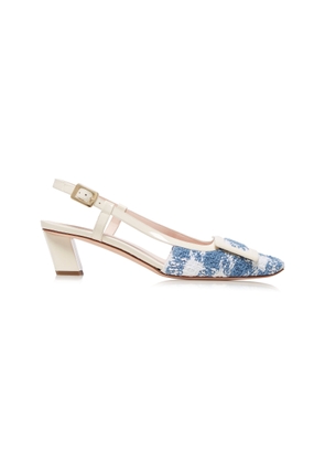 Roger Vivier Lacquered Buckle-Embellished Slingback Pumps - Moda Operandi