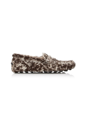 Tod's Printed Pony Hair Driving Loafers - Moda Operandi