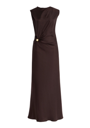 Loulou de Saison Roan Draped Silk Dress - Moda Operandi