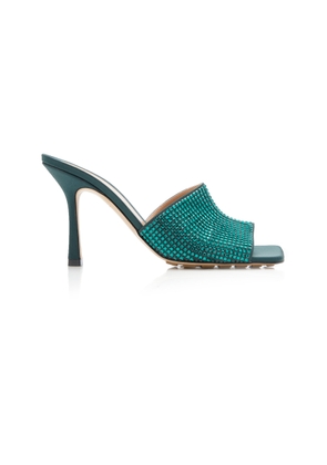 Bottega Veneta Sparkle Slide Stretch Satin Sandals - Moda Operandi
