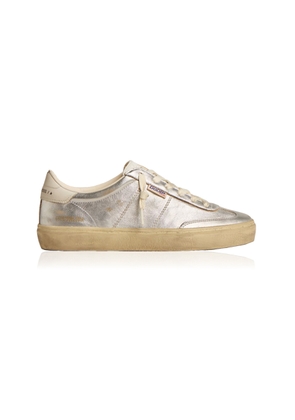 Golden Goose - Soul-Star Laminated Leather Sneakers - Silver - IT 38 - Moda Operandi