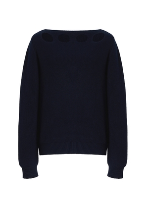 Prada Cutout Knit Cotton Sweater - Moda Operandi