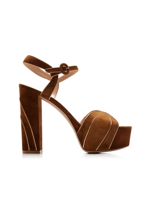 Gianvito Rossi Tamara Suede Platform Sandals - Moda Operandi