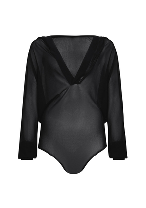 ALAÏA Hooded Knit Bodysuit - Moda Operandi