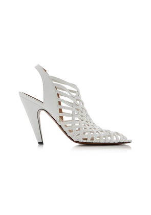 Stella McCartney Spur Woven Vegan-Leather Pumps - Moda Operandi