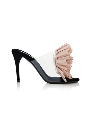 ALAÏA Flower-Topped PVC Mules - Moda Operandi