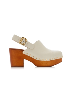 Chloé Jeannette Leather Platform Clogs - Moda Operandi